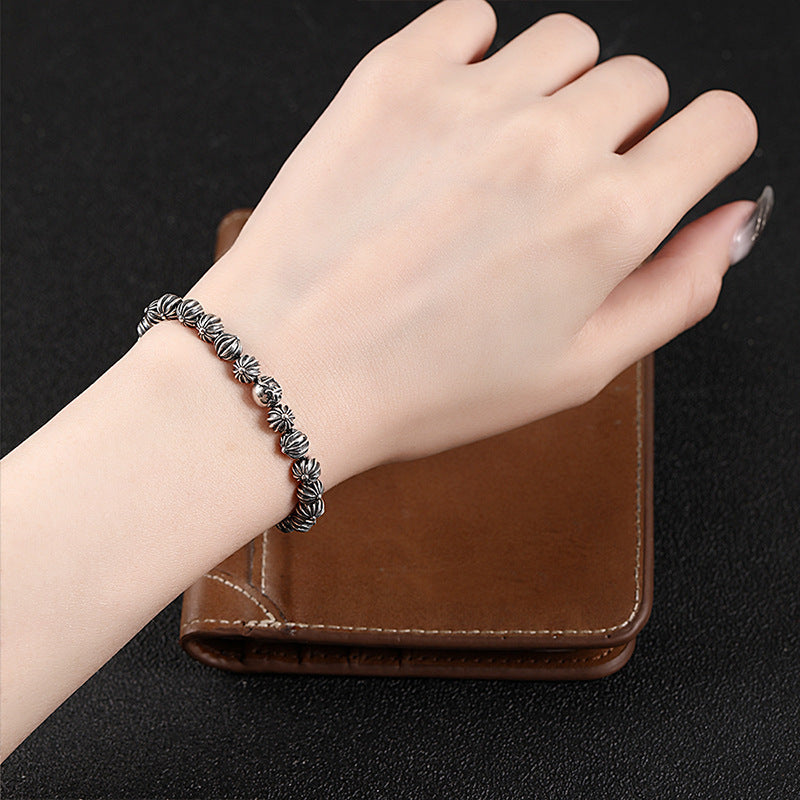 Chrome Hearts Cross Ball Flower Ball Bracelet