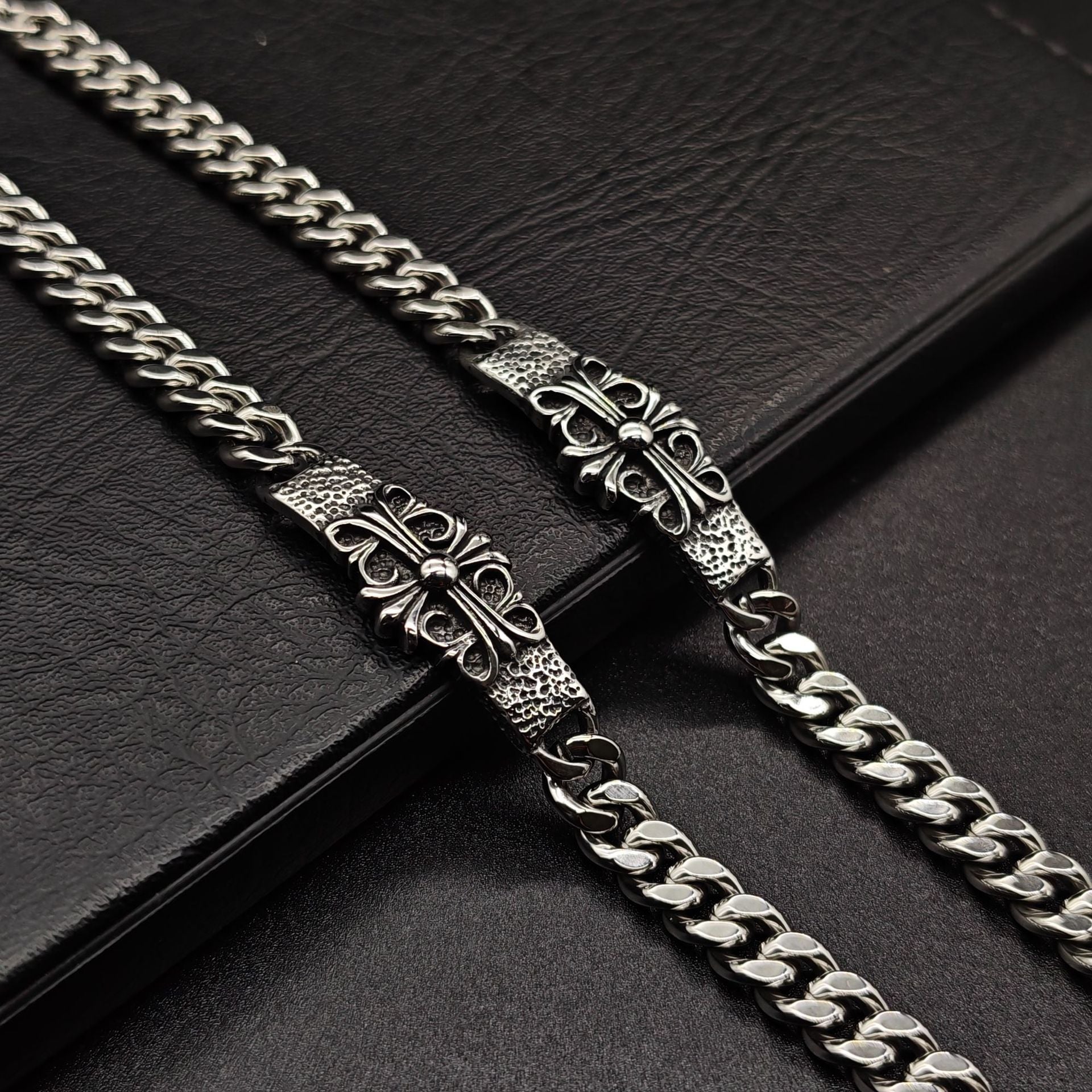 Chrome Hearts cross military flower bracelet