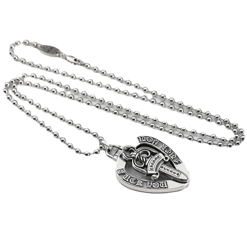 Chrome Hearts letter holy sword pendant