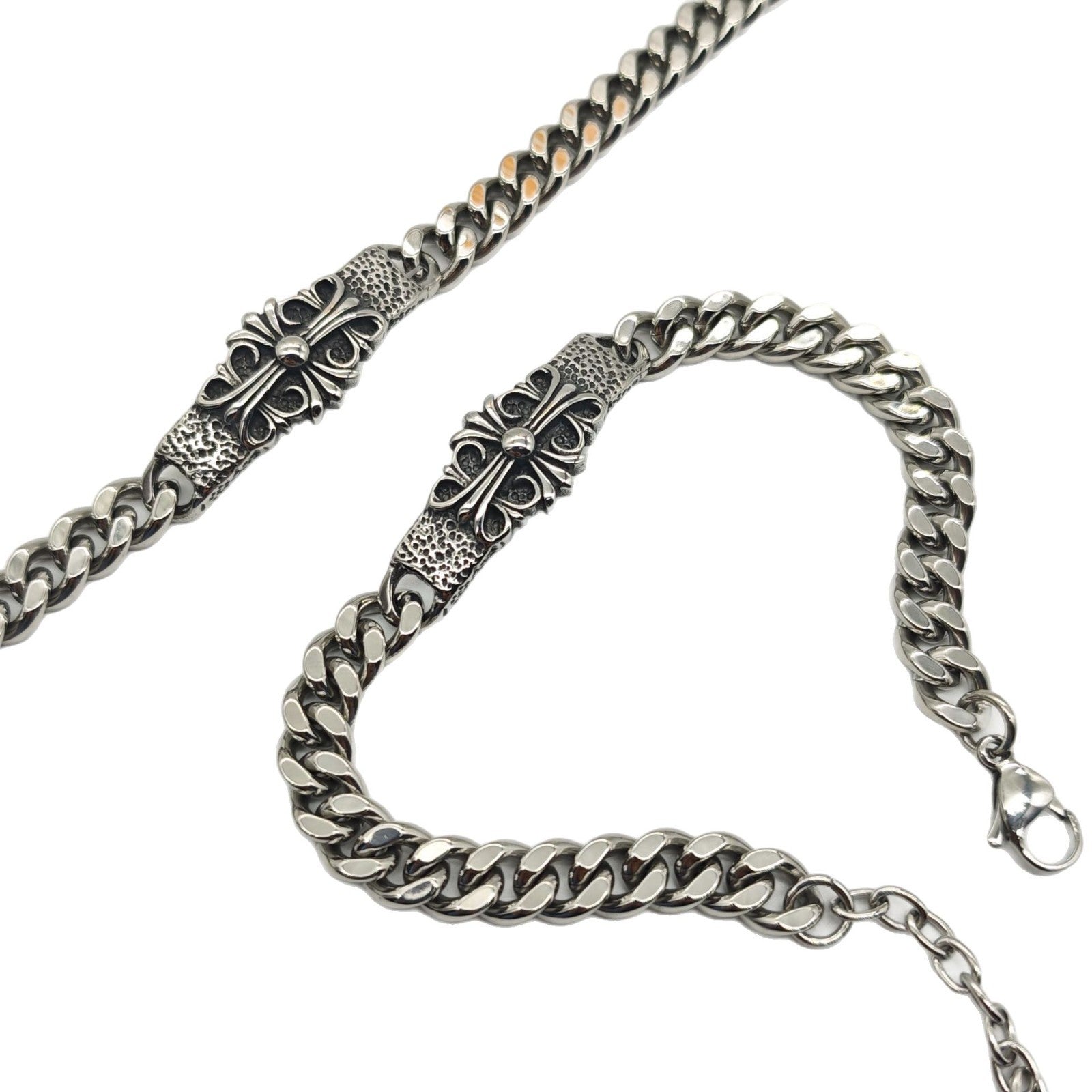 Chrome Hearts cross military flower bracelet