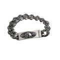 Chrome Hearts Floral cross heart ID bracelet