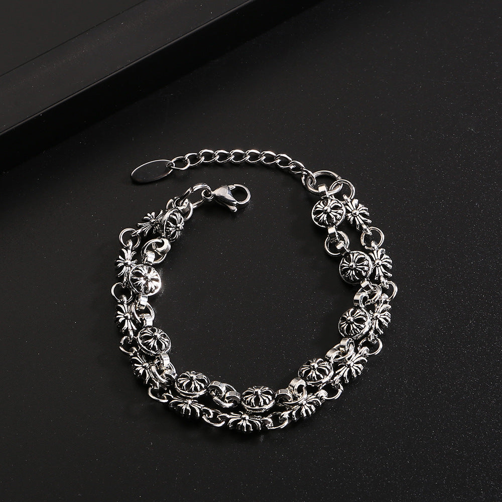 Chrome Hearts adjustable cross versatile bracelet