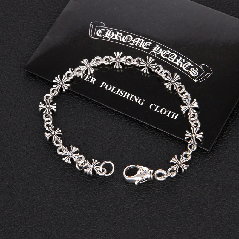 Chrome Hearts Silver Tiny E Bracelet 001